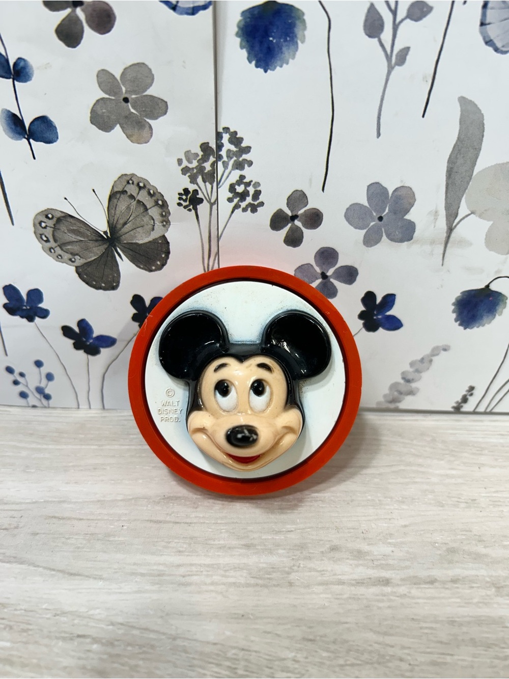 Vintage Mickey Mouse Plug In Night Light Walt Disney Productions Orange Tested W